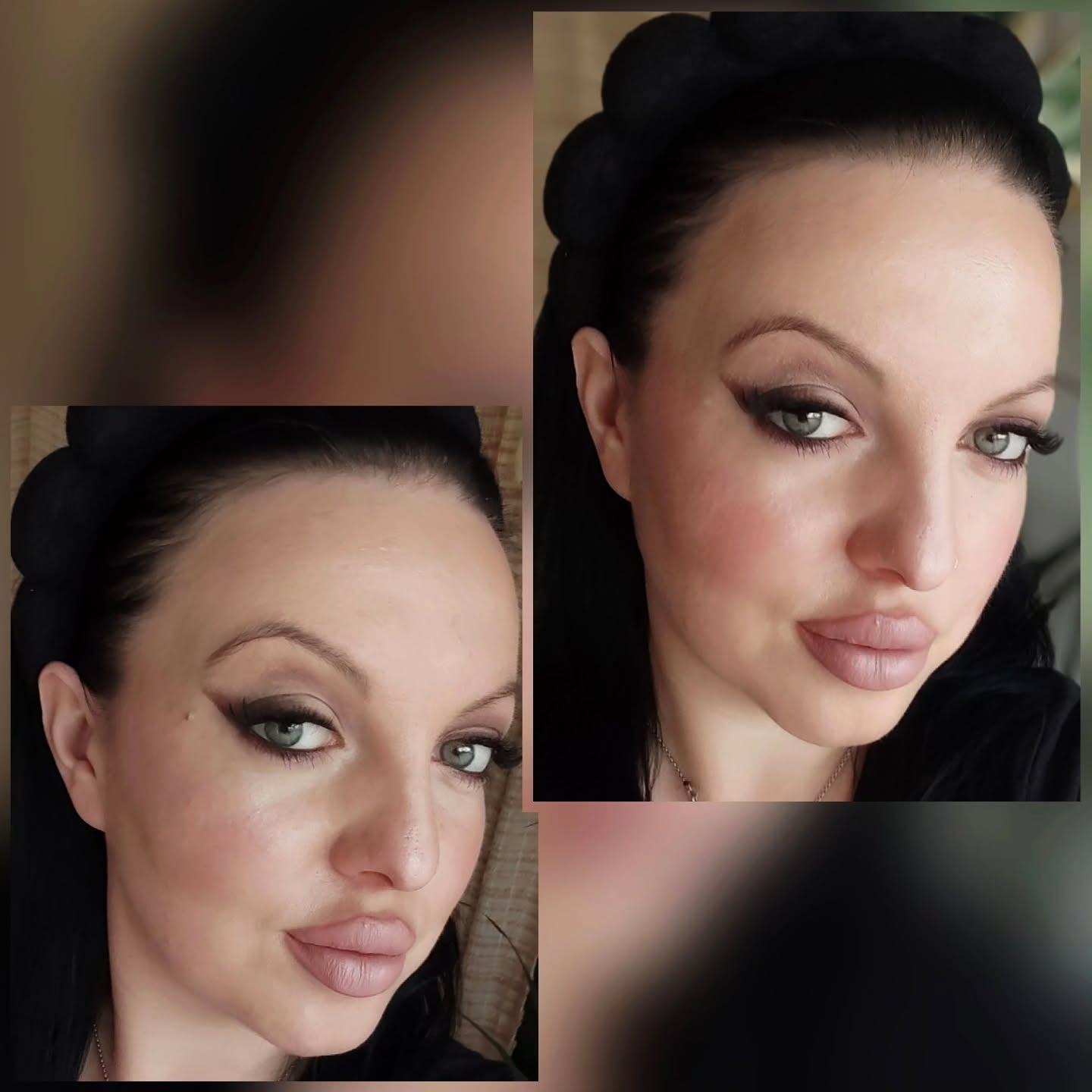 Strahlender Make-up-Look mit definierten Augen und vollen Lippen